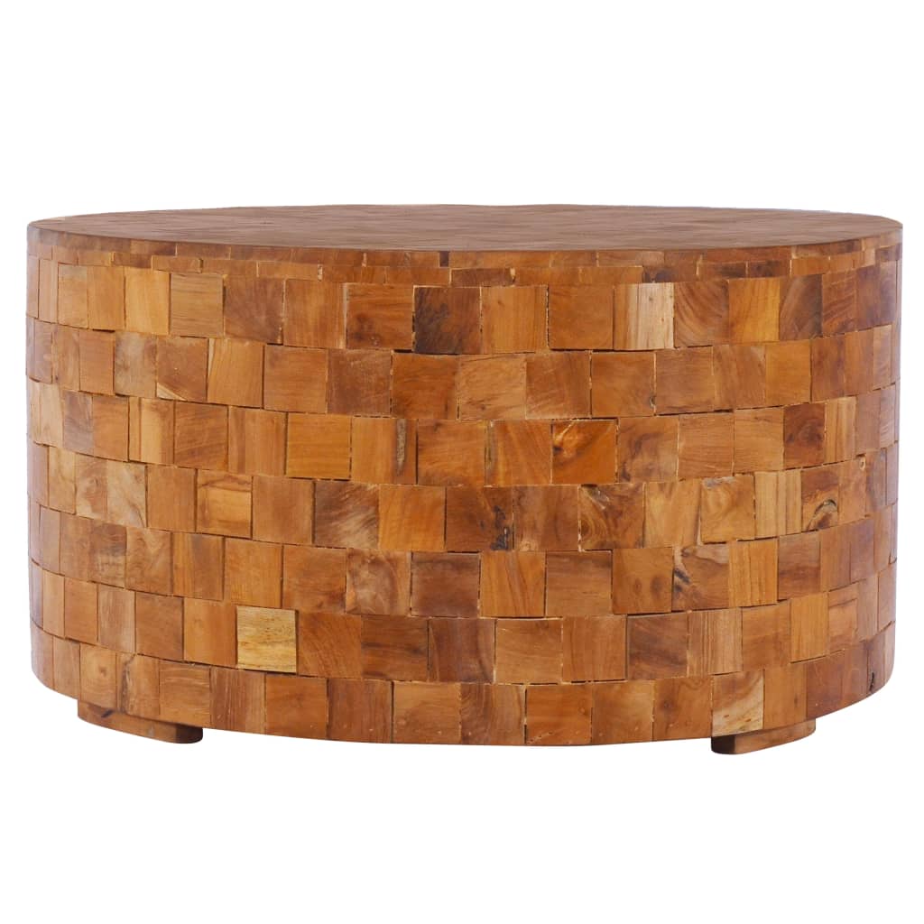 Soffbord 60X60X35 Cm Massivt Teakträ