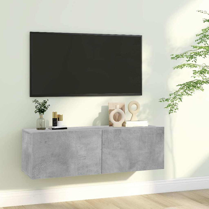 Väggmonterad Tv-Skåp Åldrat Trä 120X30X30 Cm Konstruerat Trä