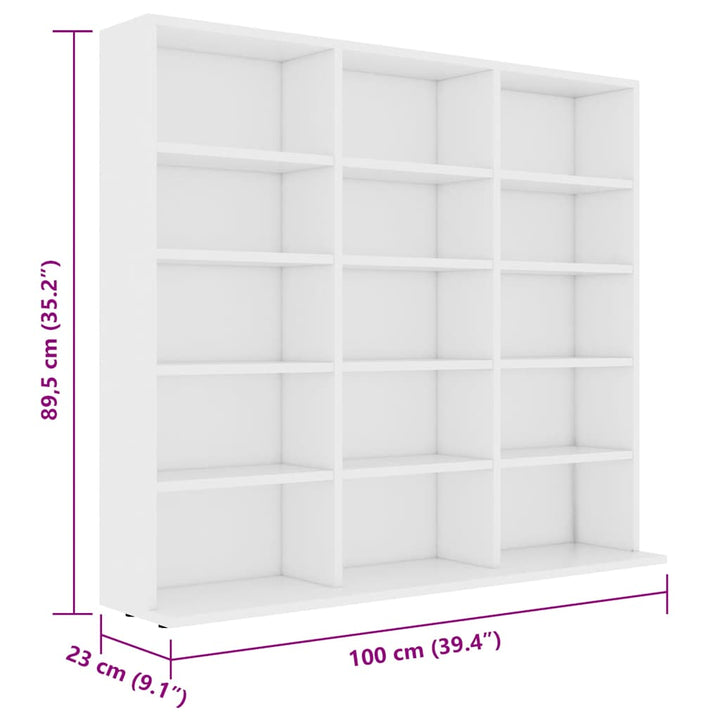 Cd-Hylla 100X23X89,5 Cm Konstruerat Trä