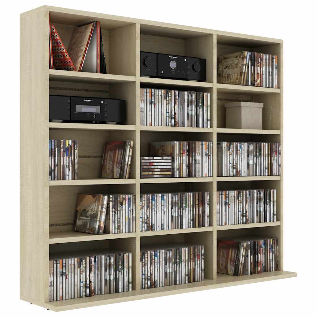 Cd-Hylla Sonoma-Ek 100X23X89,5 Cm Konstruerat Trä