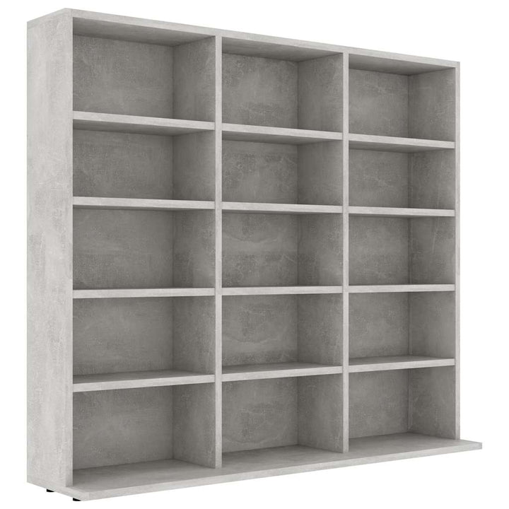 Cd-Hylla Grå 100X23X89,5 Cm Konstruerat Trä