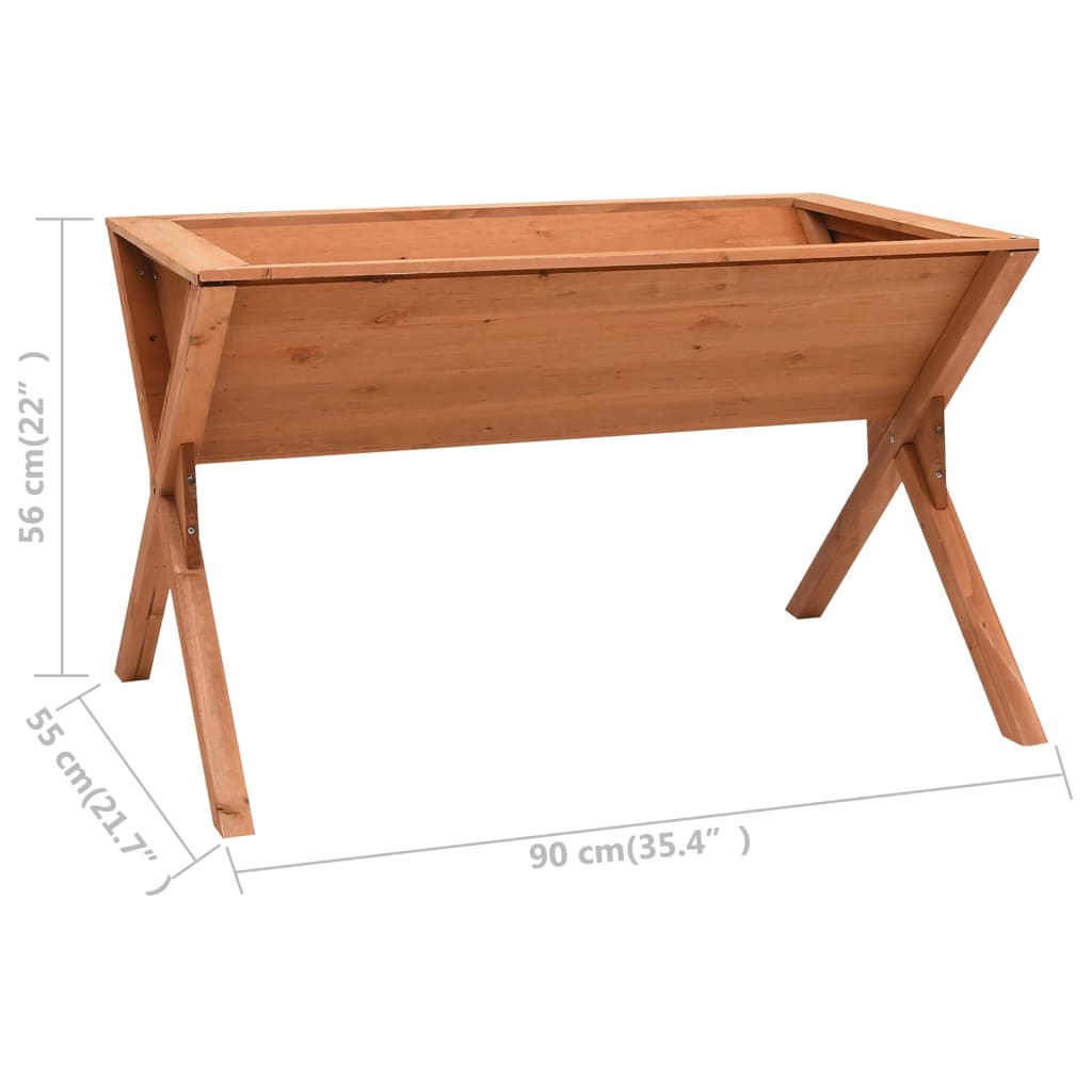 Odlingslåda 90X55X56 Cm Granträ
