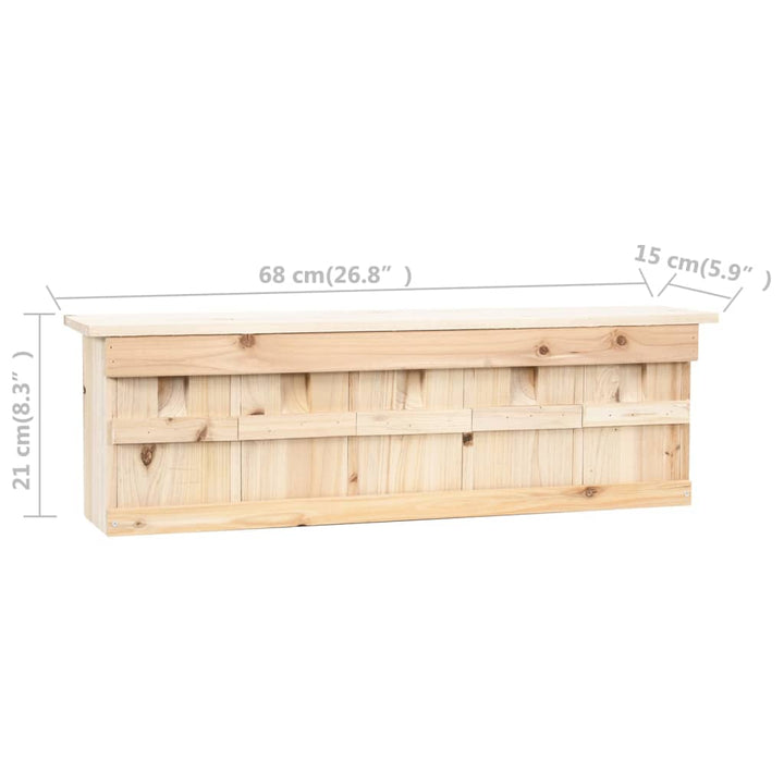 Sparvholk Med 5 Kammare 68X15X21 Cm Granträ