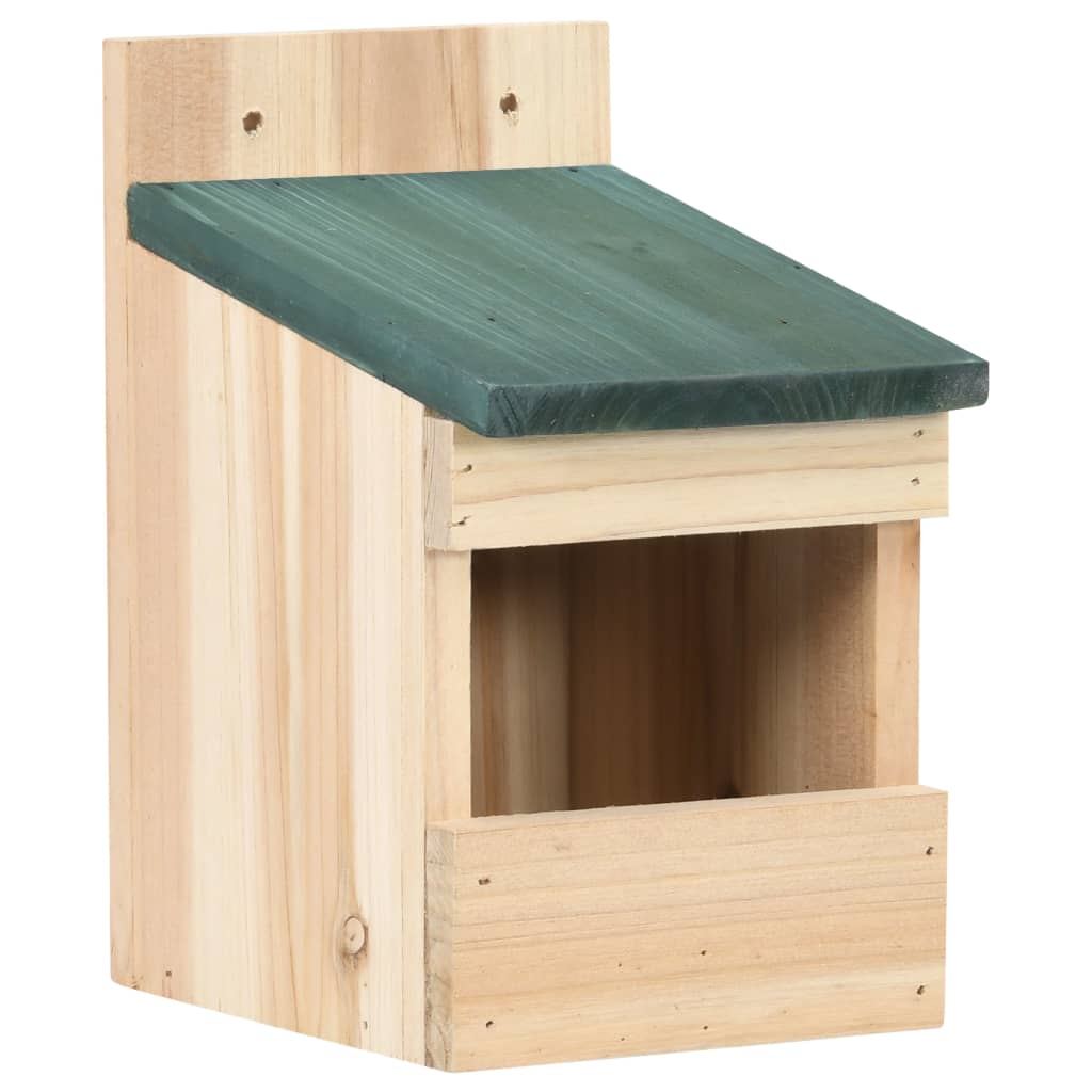 Fågelholkar 4 St 12X16X20 Cm Granträ