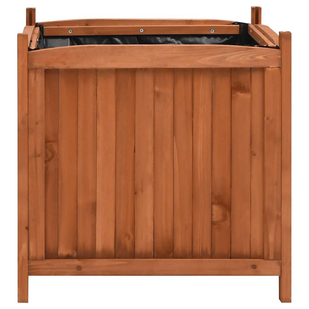 Odlingslådor Upphöjda 2 St 50X50X50 Cm Granträ