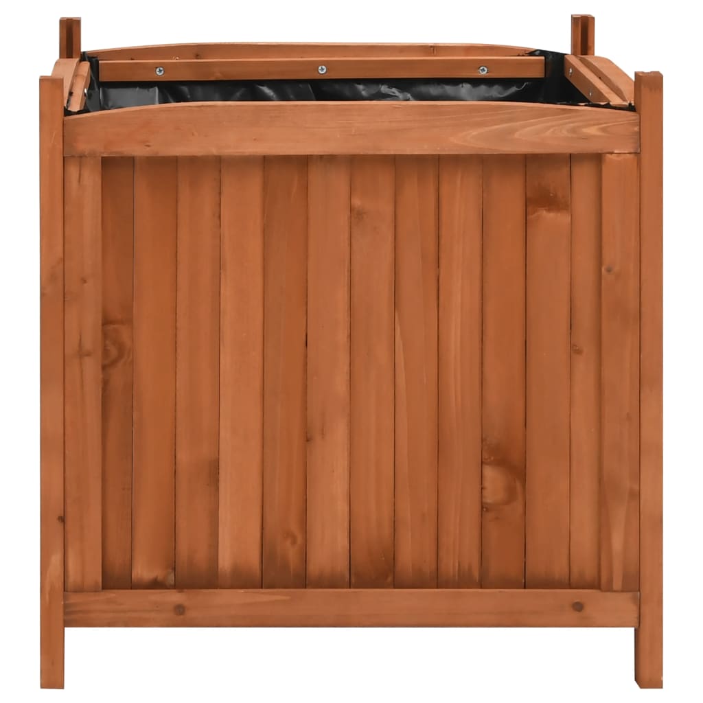 Odlingslådor Upphöjda 2 St 50X50X50 Cm Granträ