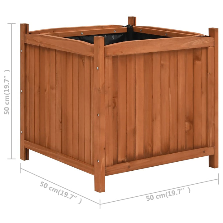 Odlingslådor Upphöjda 2 St 50X50X50 Cm Granträ