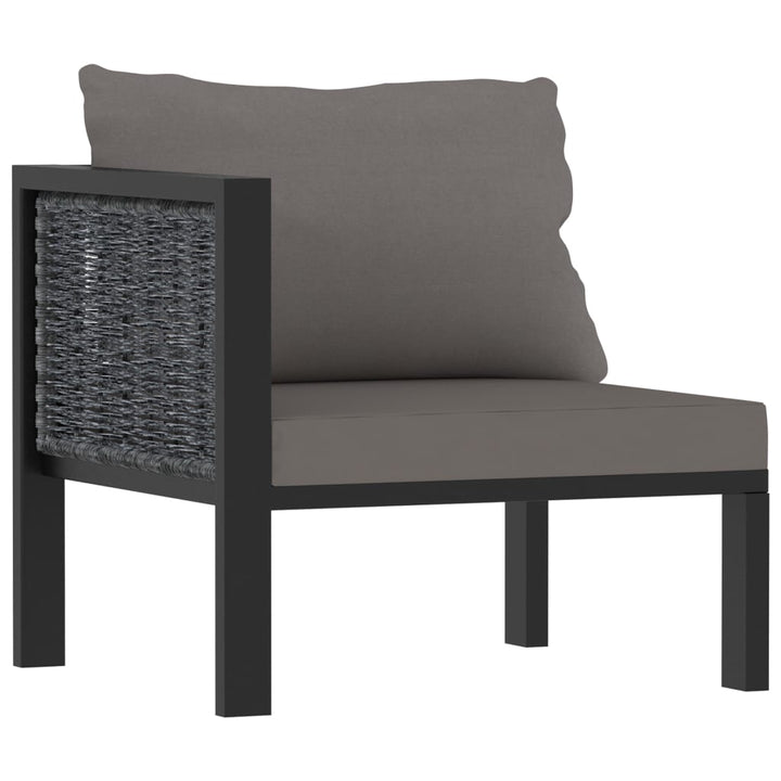 Loungegrupp 7 Delar Med Dynor Konstrotting Antracit