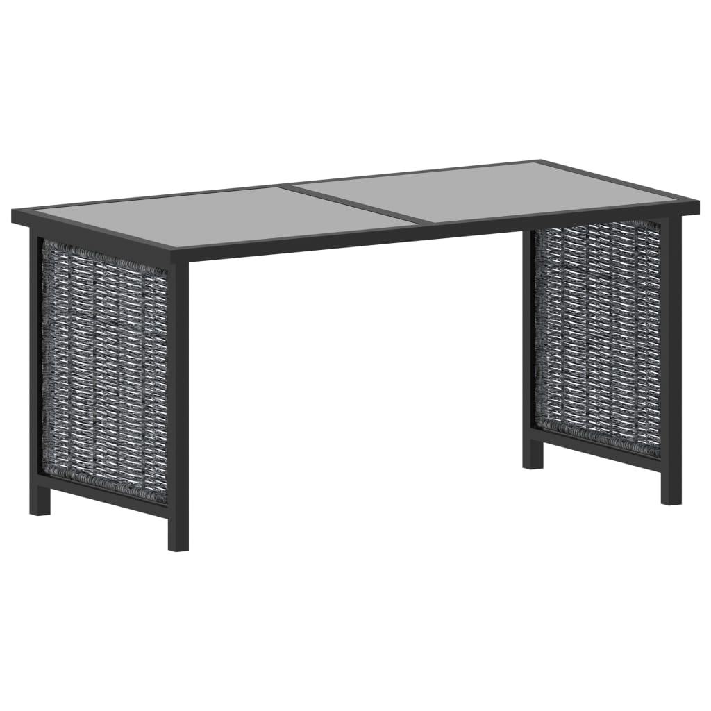 Loungegrupp 9 Delar Med Dynor Konstrotting Antracit
