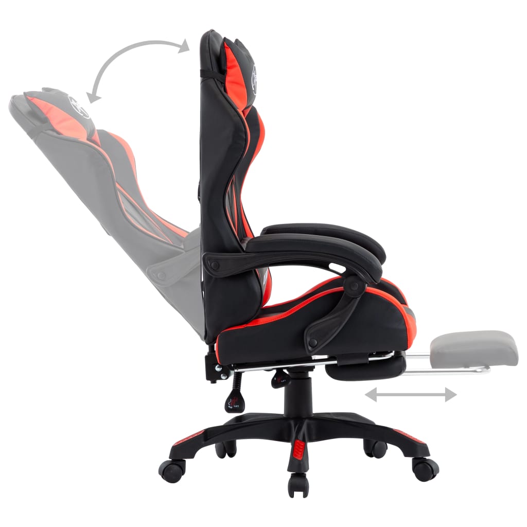 Gamingstol Med Fotstöd Konstläder