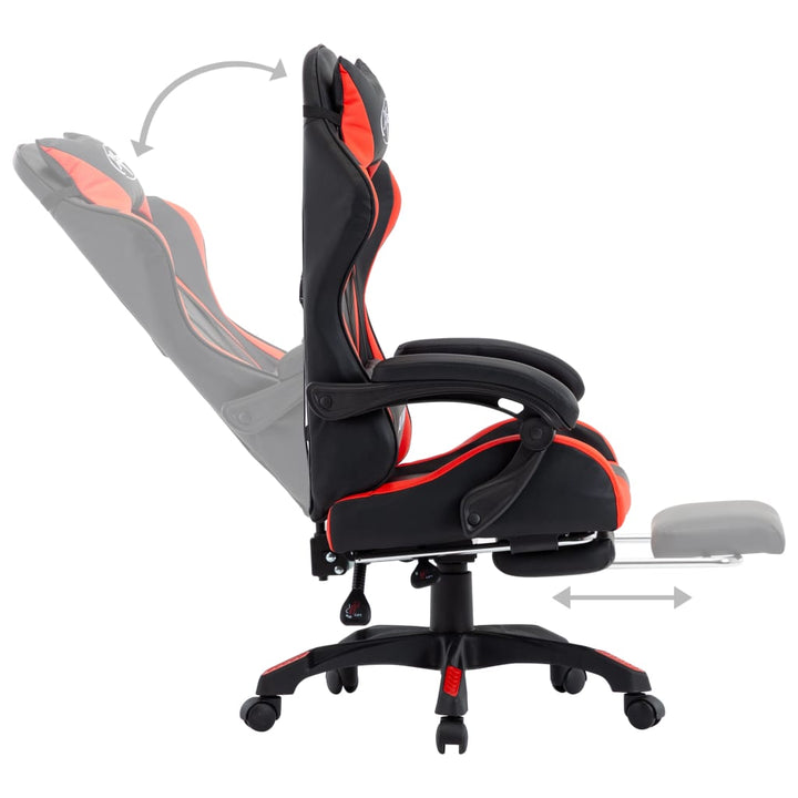 Gamingstol Med Fotstöd Konstläder