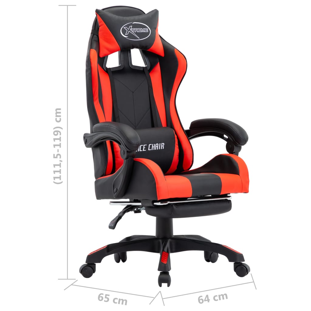 Gamingstol Med Fotstöd Konstläder