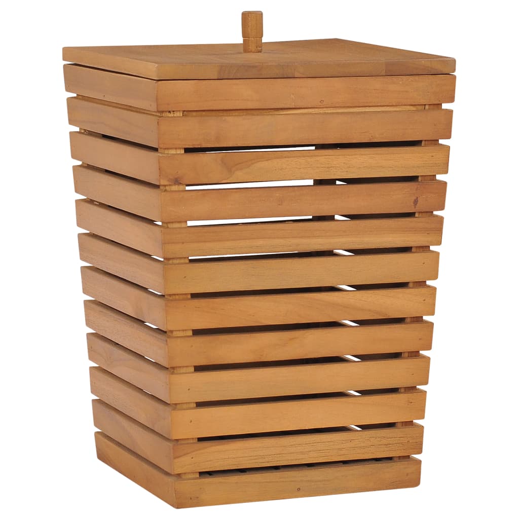 Tvättkorg 30X30X45 Cm Massiv Teak