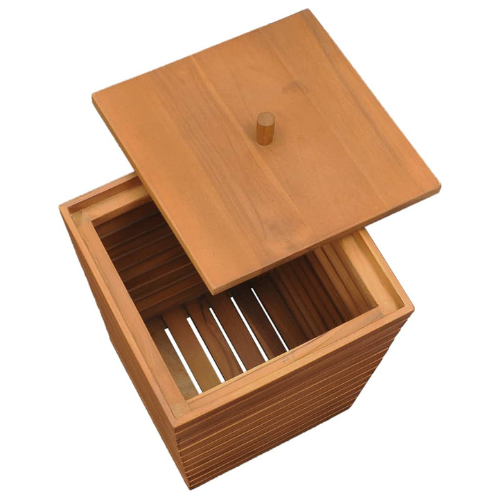Tvättkorg 30X30X45 Cm Massiv Teak