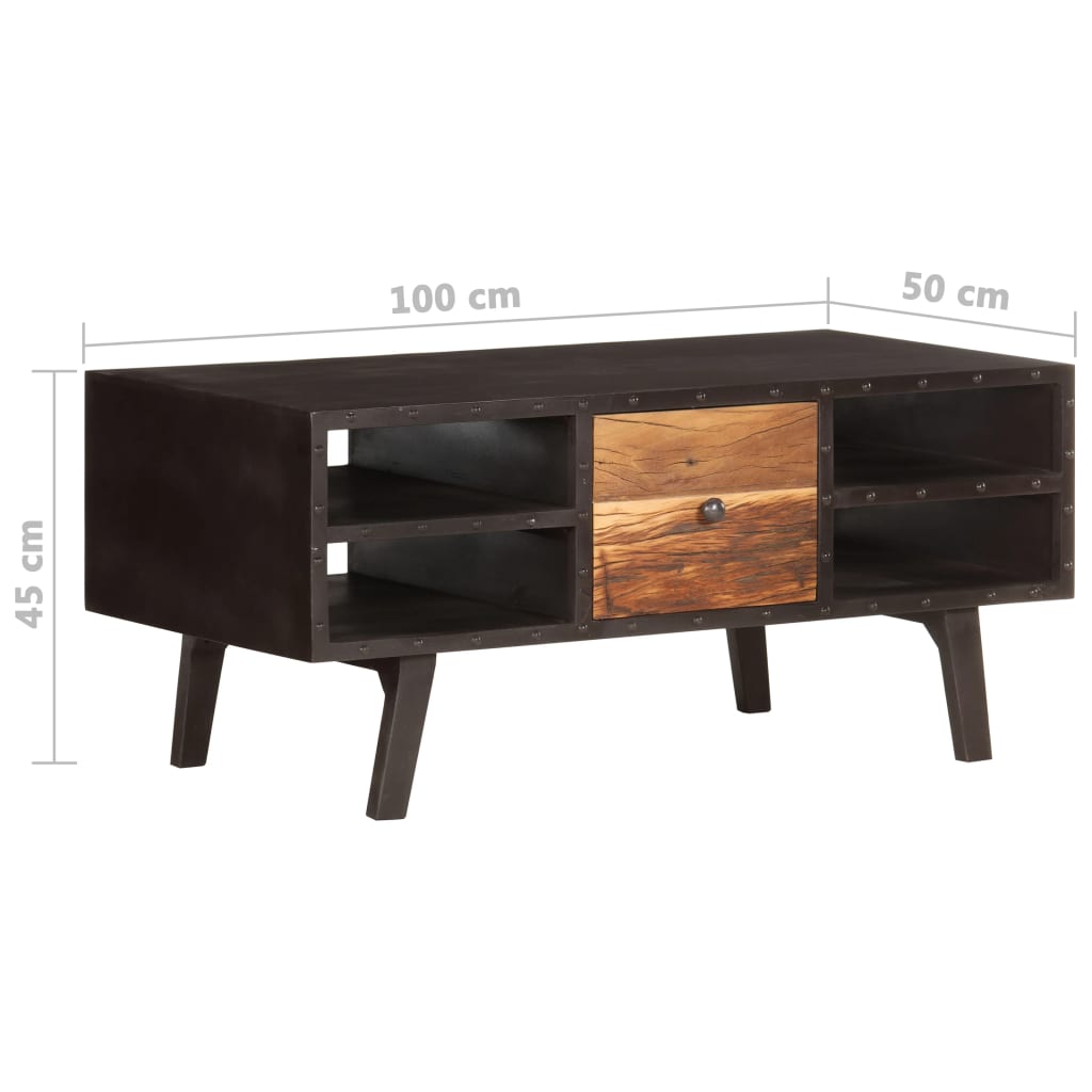 Soffbord 100X50X45 Cm Massivt Återvunnet Trä