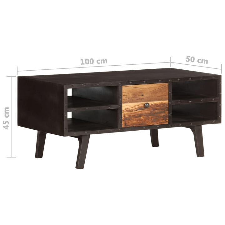 Soffbord 100X50X45 Cm Massivt Återvunnet Trä