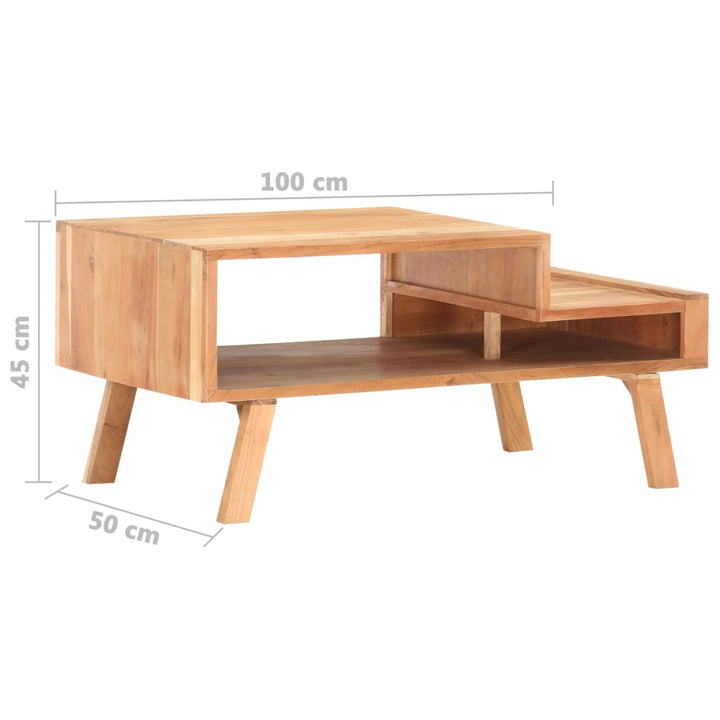Soffbord 100X50X45 Cm Massivt Akaciaträ