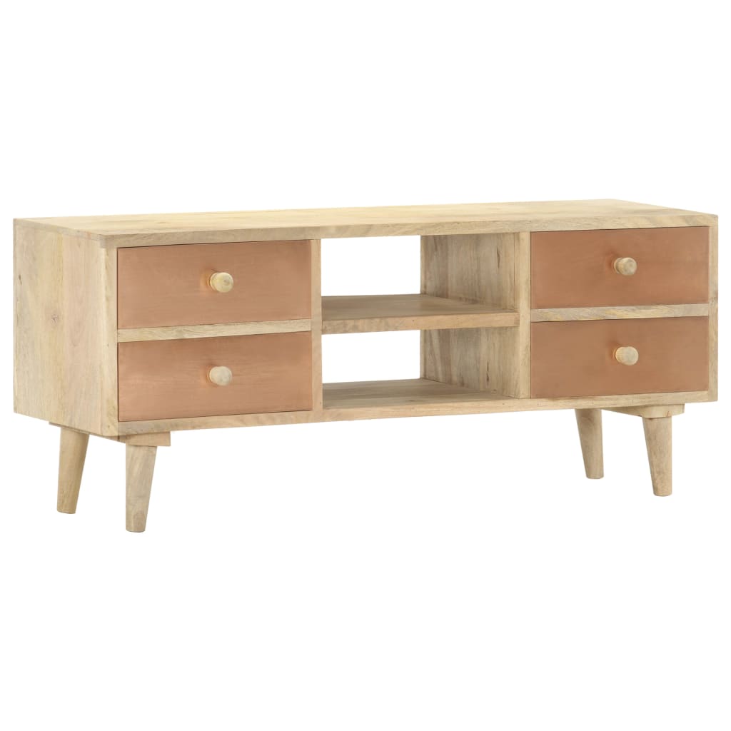 Tv-Bänk 110X30X45 Cm Massivt Mangoträ