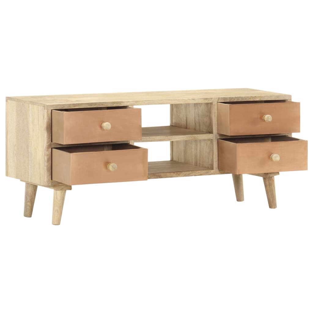 Tv-Bänk 110X30X45 Cm Massivt Mangoträ
