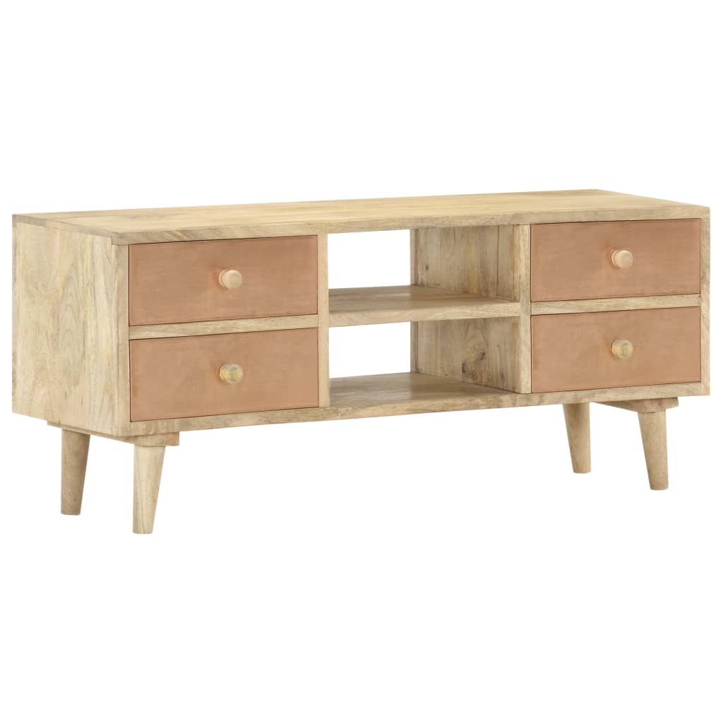 Tv-Bänk 110X30X45 Cm Massivt Mangoträ