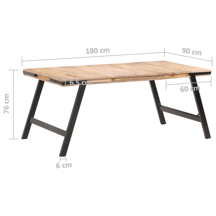 Matbord 180X90X76 Cm Massivt Mangoträ