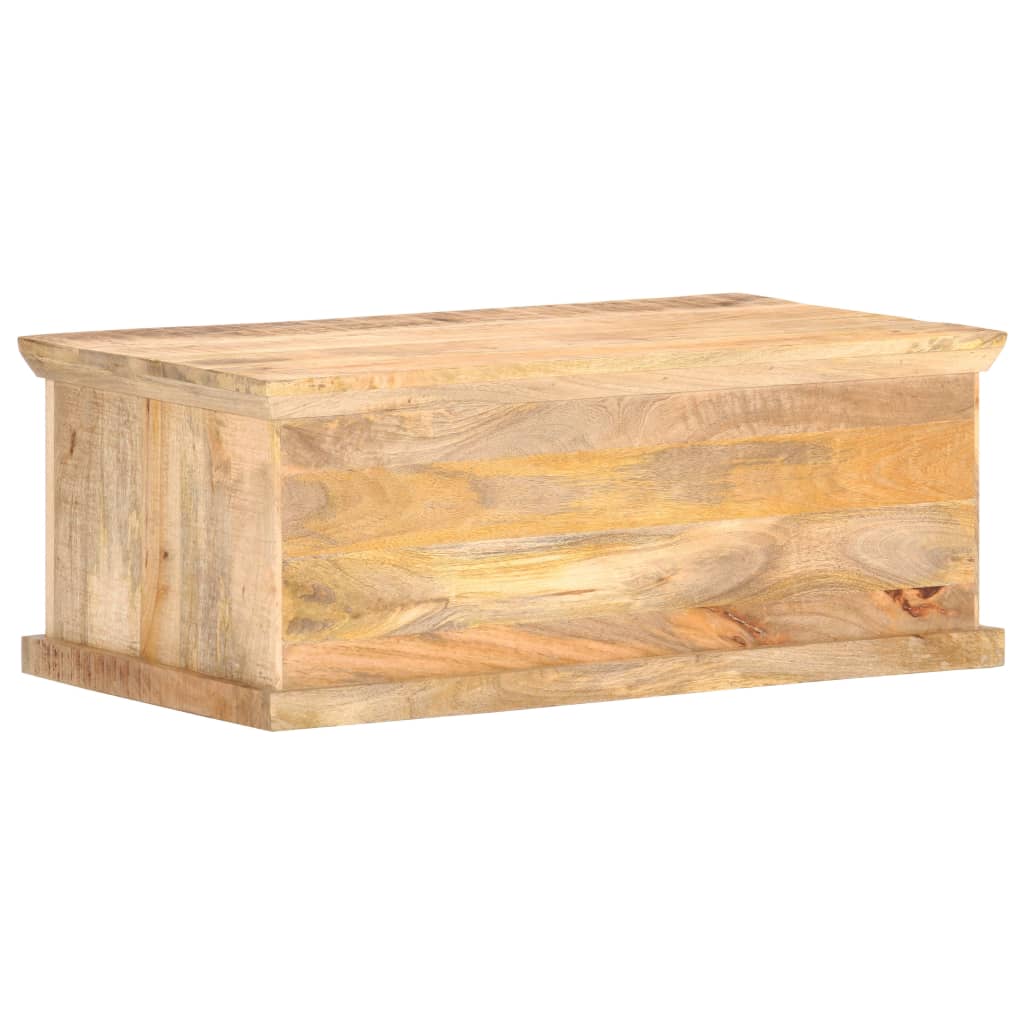Soffbord 90X50X35 Cm Massivt Mangoträ Och Naturlig Rotting