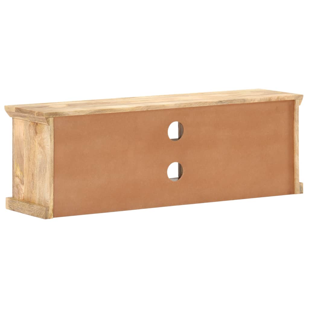 Tv-Bänk Med Ståldörrar 120X30X40 Cm Massivt Mangoträ