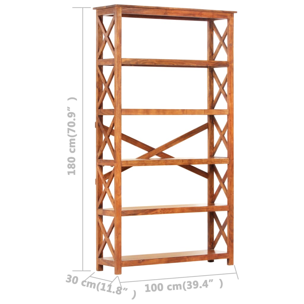 Bokhylla 100X30X Massivt Akaciaträ Honungsfinish