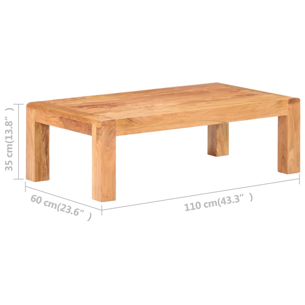 Soffbord 110X60X35 Cm Massivt Akaciaträ Med Honungsfinish