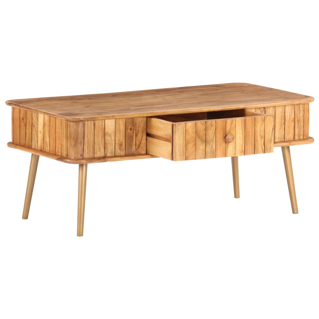 Soffbord 100X50X40 Cm Massivt Akaciaträ