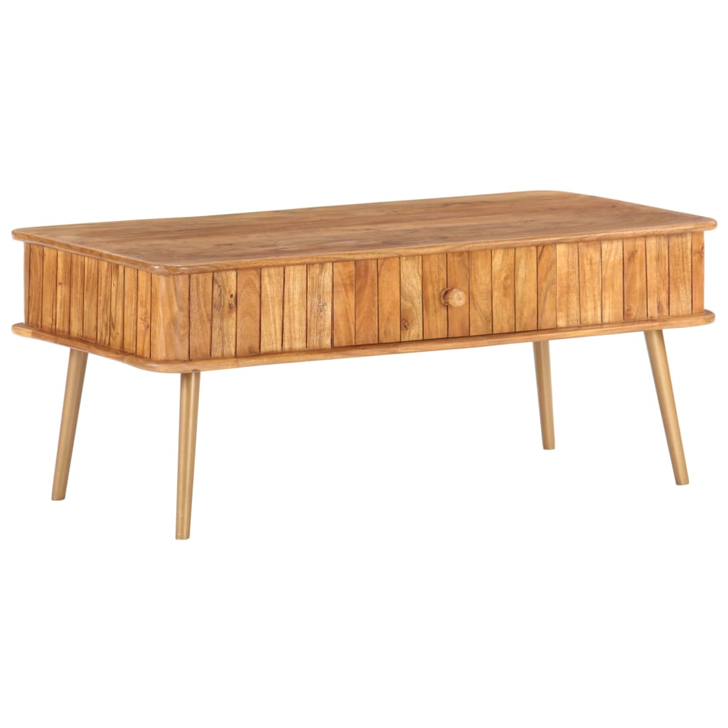 Soffbord 100X50X40 Cm Massivt Akaciaträ