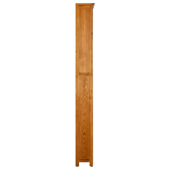 Bokhylla 7 Hyllor 90X22,5X200 Cm Massiv Ek