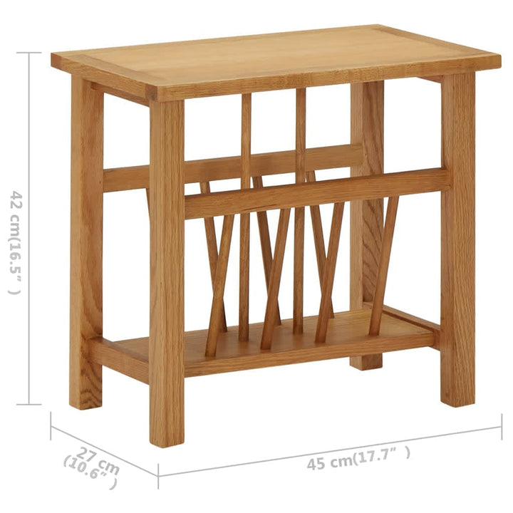 Tidningsbord 45X27X42 Cm Massiv Ek