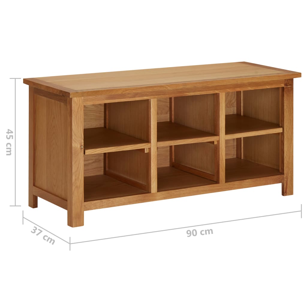 Skohylla 90X37X45 Cm Massiv Ek