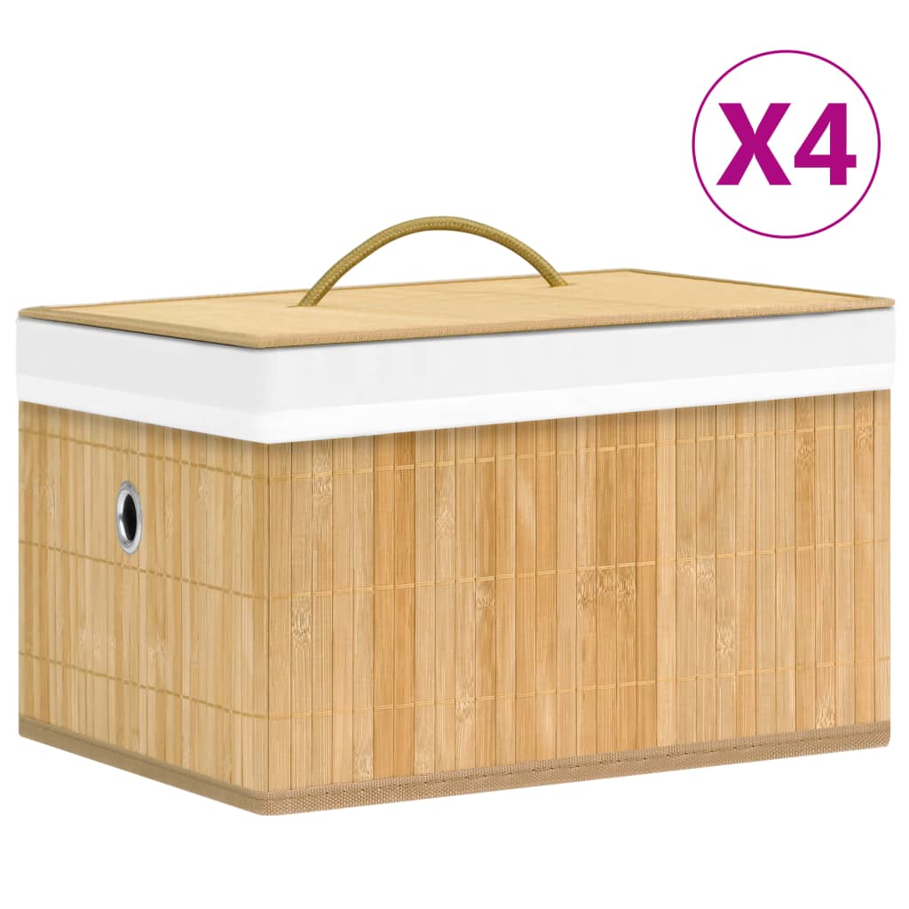 Förvaringslådor Bambu 4 St