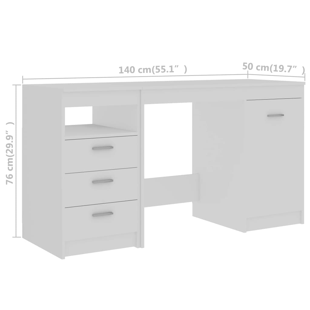 Skrivbord 140X50X76 Cm Konstruerat Trä