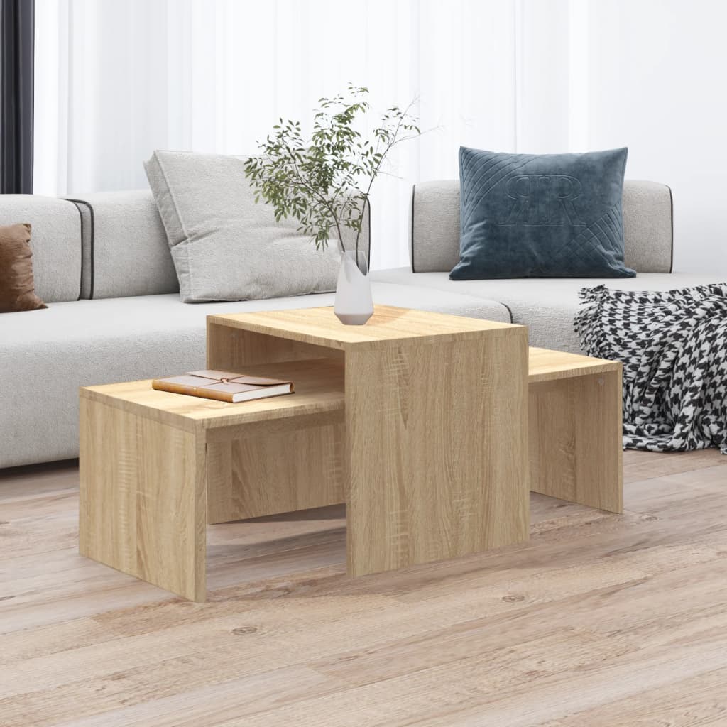 Soffbord Set Åldrat Trä 100X48X40 Cm Konstruerat Trä