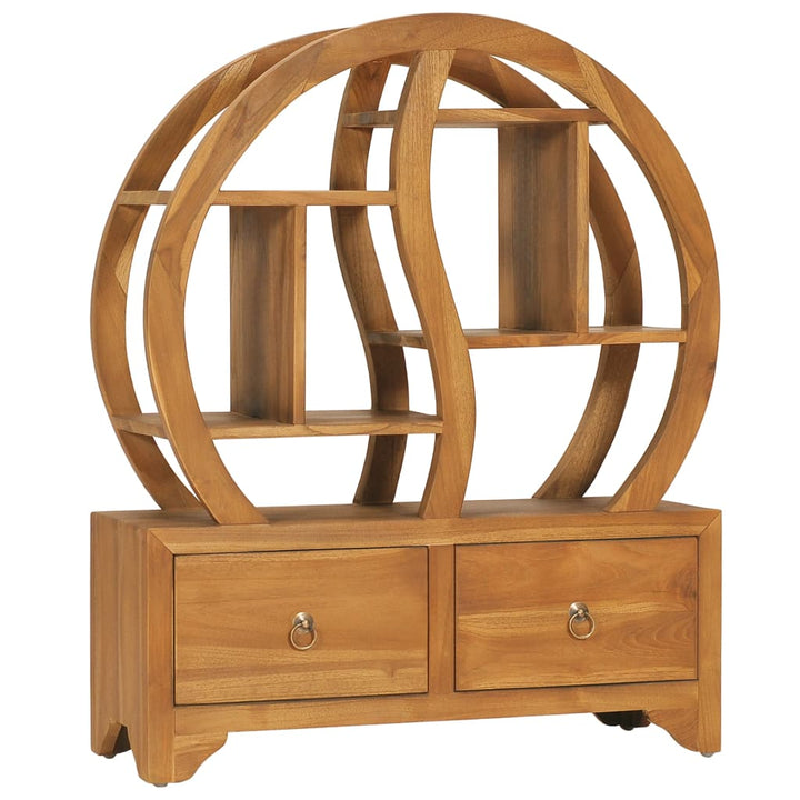 Skåp Med Yin Yang-Hylla Massiv Teak