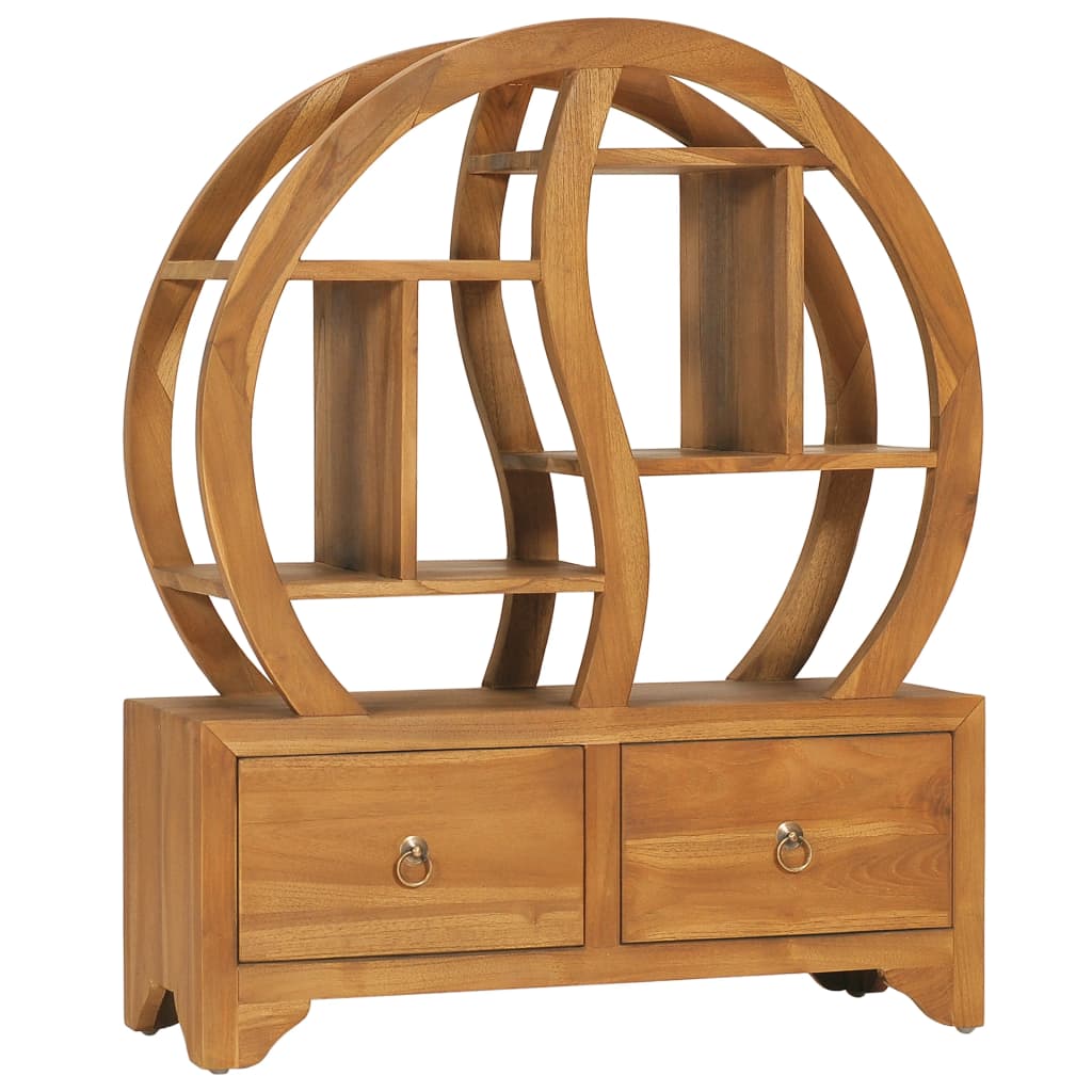 Skåp Med Yin Yang-Hylla Massiv Teak