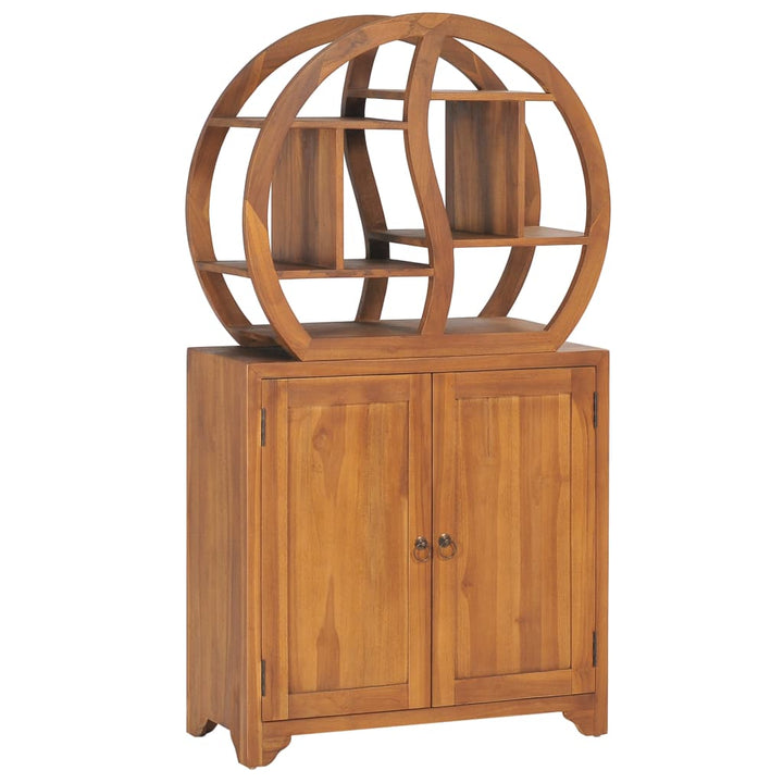 Skåp Med Yin Yang-Hylla Massiv Teak