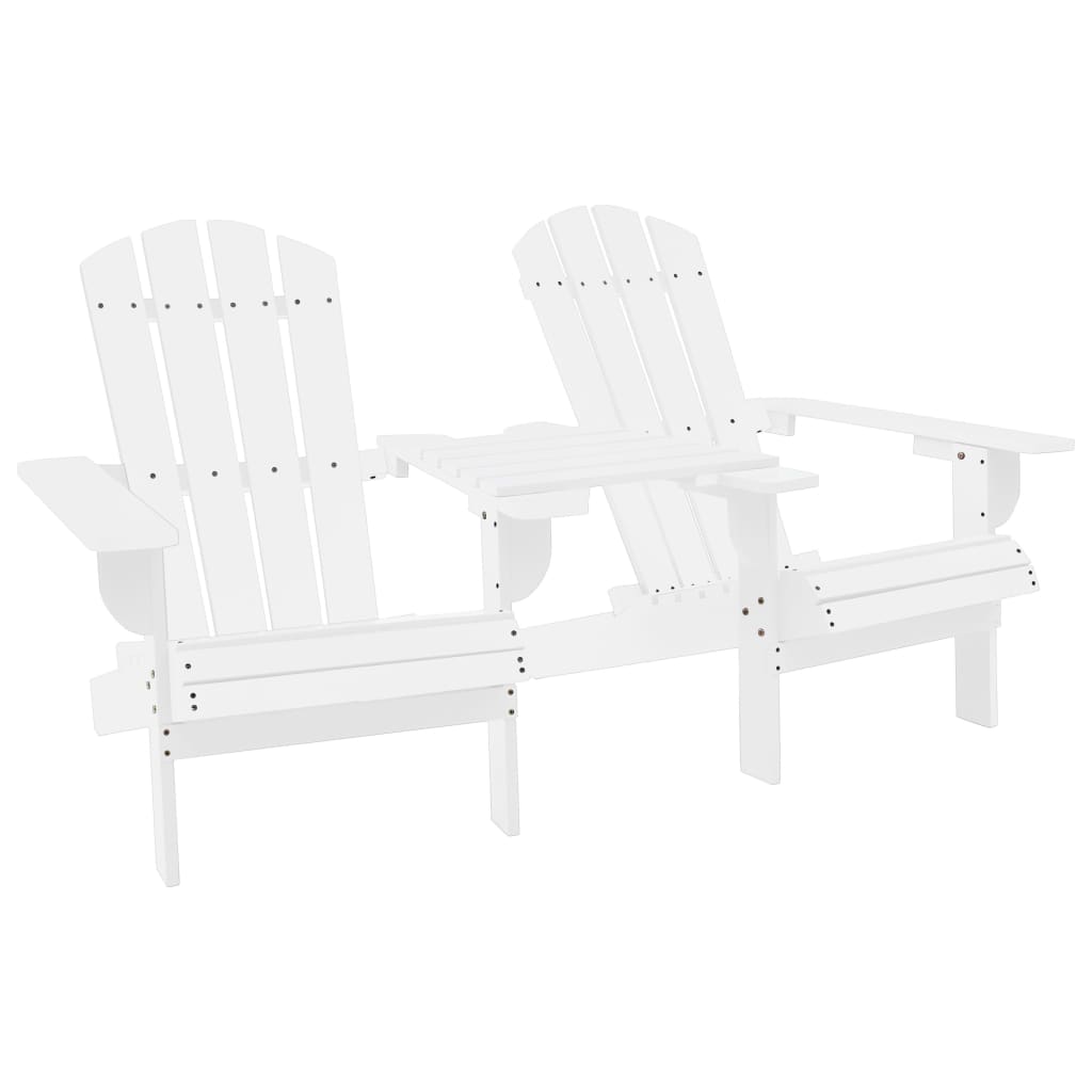 Adirondackstolar Med Bord Massivt Granträ