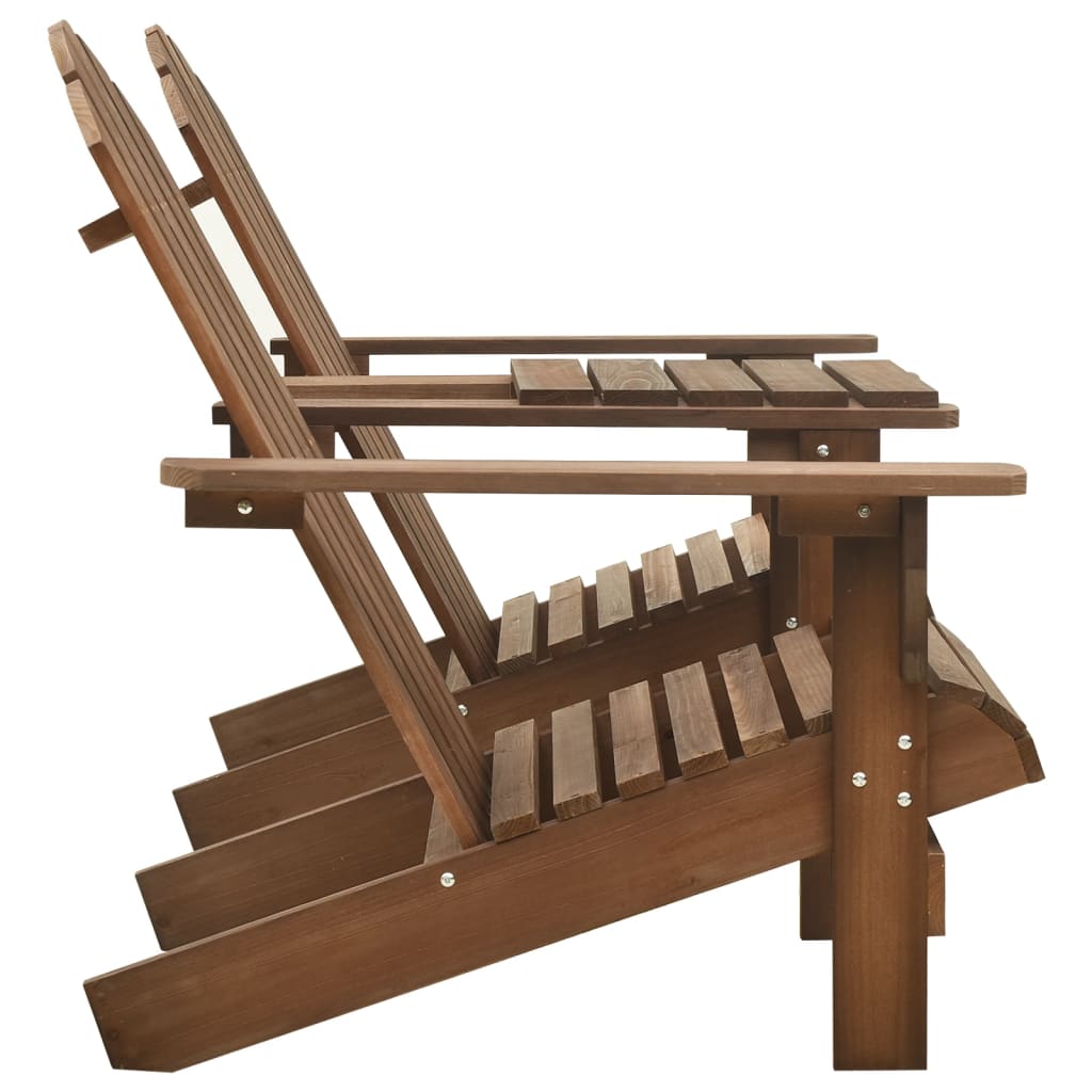 Adirondackstolar Med Bord Massivt Granträ