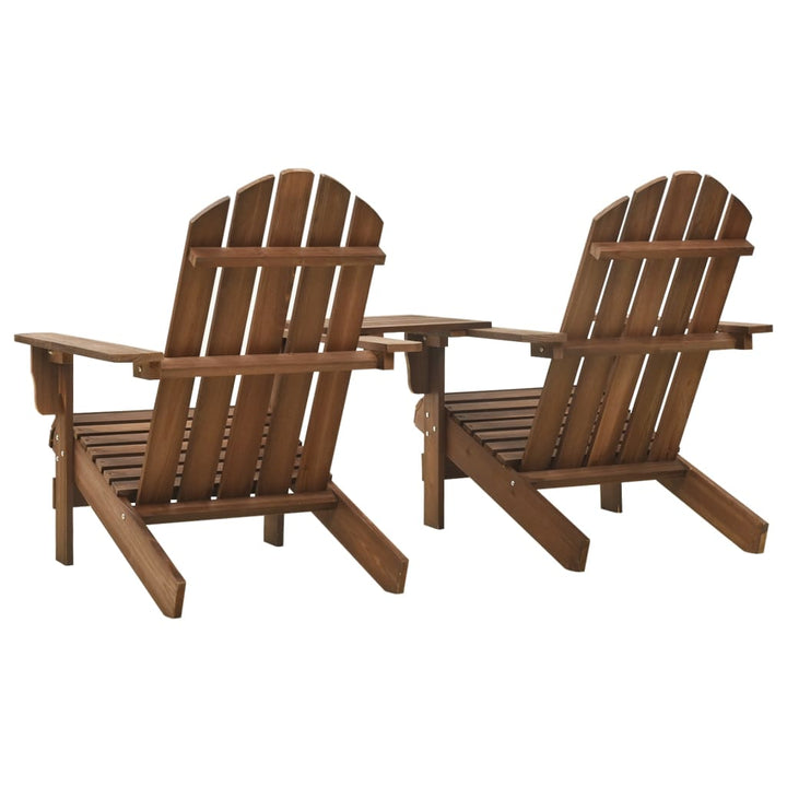 Adirondackstolar Med Bord Massivt Granträ