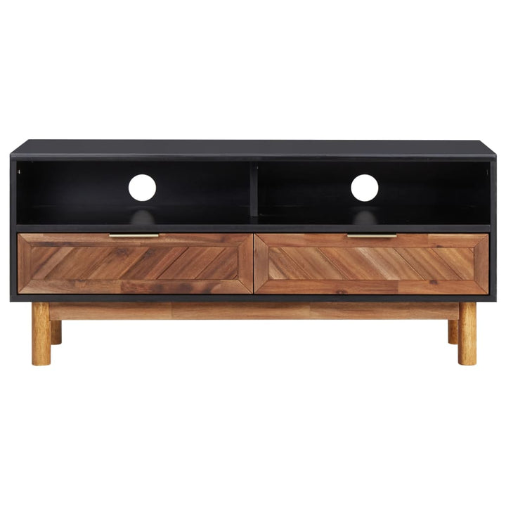 Tv-Bänk 100X35X45 Cm Massivt Akaciaträ Och Mdf