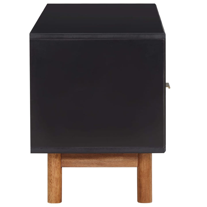 Tv-Bänk 100X35X45 Cm Massivt Akaciaträ Och Mdf