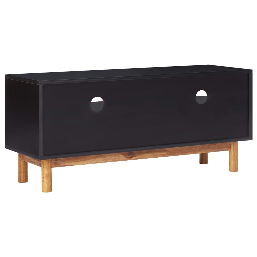 Tv-Bänk 100X35X45 Cm Massivt Akaciaträ Och Mdf