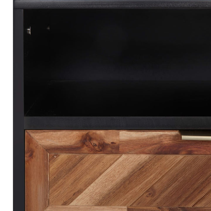 Tv-Bänk 100X35X45 Cm Massivt Akaciaträ Och Mdf