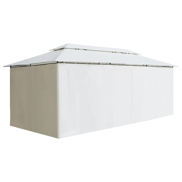 Paviljong Med Draperier 600X298X270 Cm Vit 180G/M²
