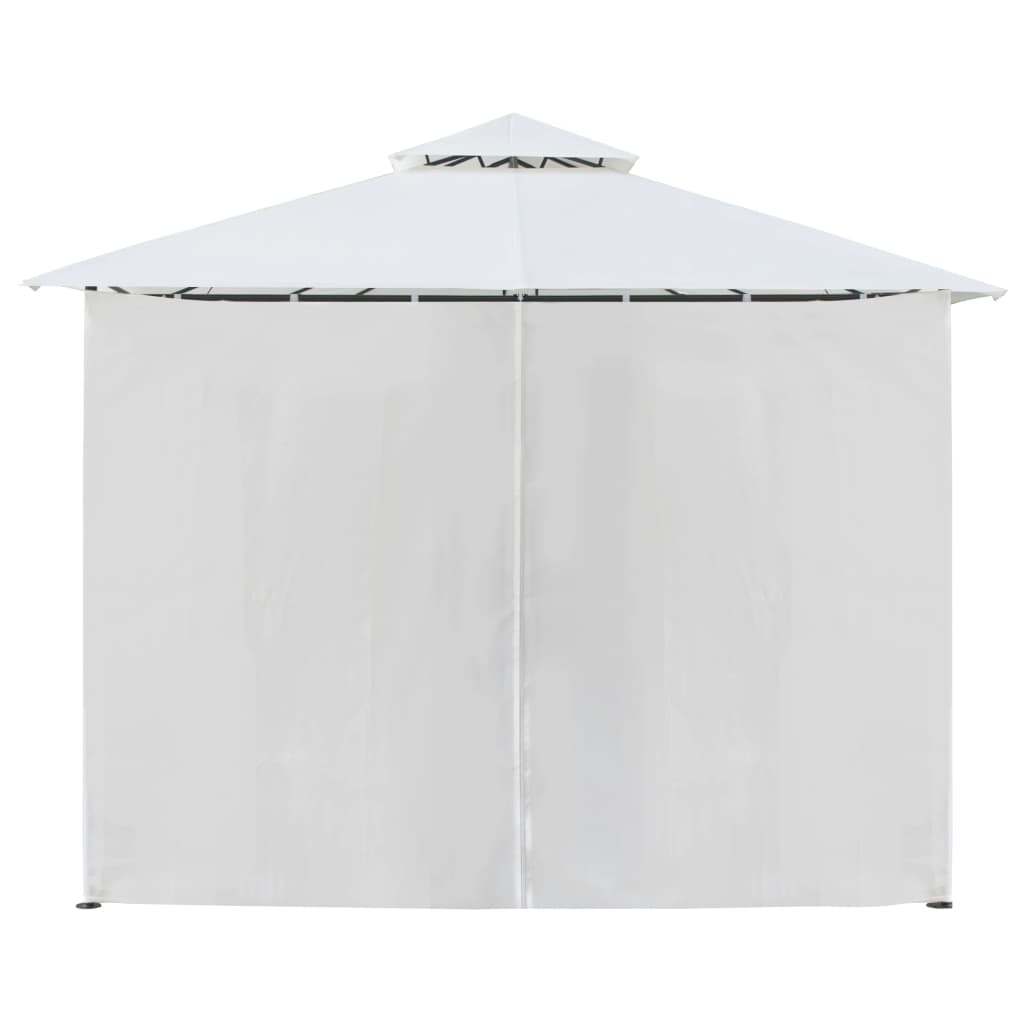 Paviljong Med Draperier 600X298X270 Cm Vit 180G/M²
