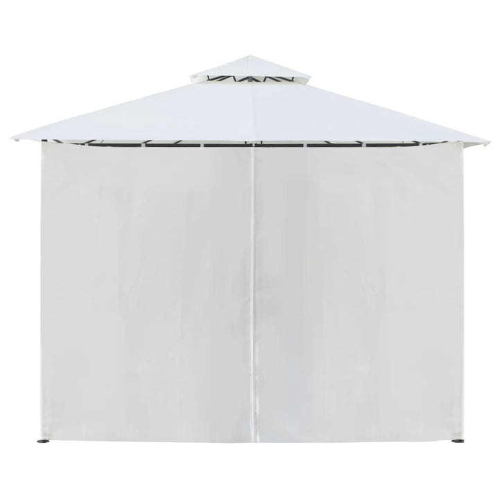 Paviljong Med Draperier 600X298X270 Cm Vit 180G/M²